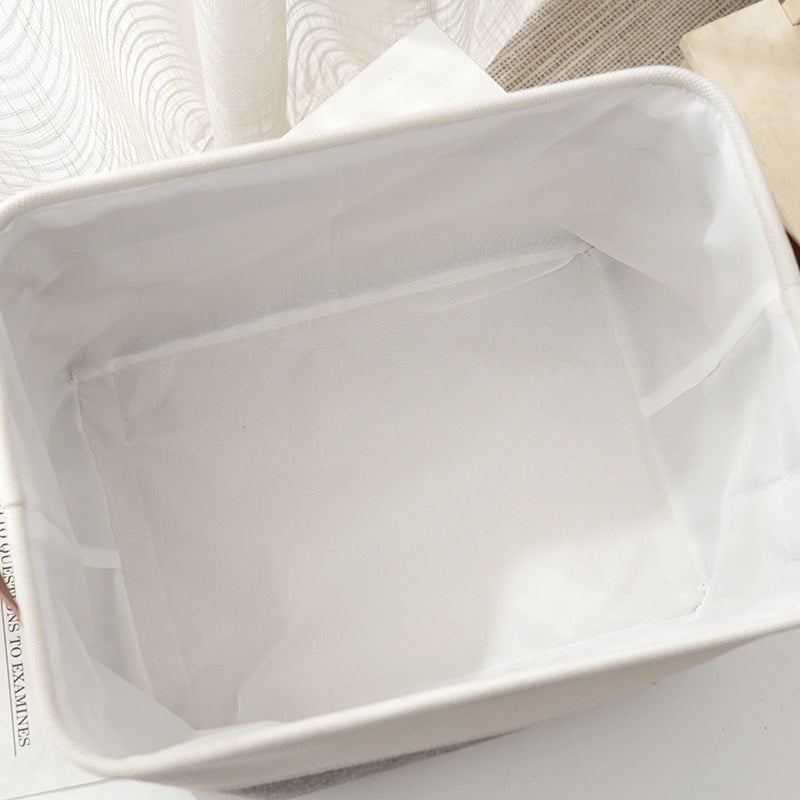 Cotton And Linen Thickened Storage Basket Clothes Socks Book Storing Storage Box