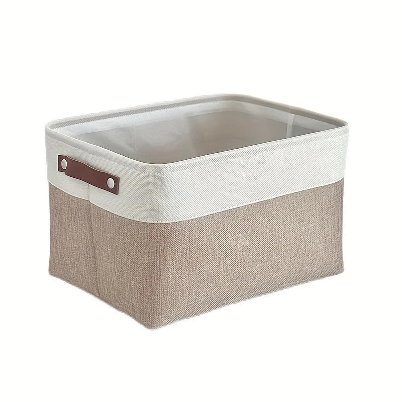 Cotton And Linen Thickened Storage Basket Clothes Socks Book Storing Storage Box
