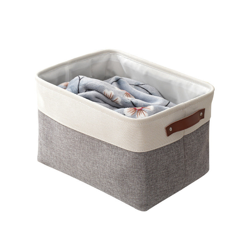 Cotton And Linen Thickened Storage Basket Clothes Socks Book Storing Storage Box